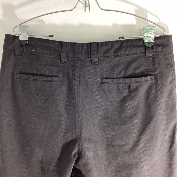 O'NEILL MEN'S SIZE 34" GRAY CHINO SHORTS PLAIDED POCKETS - Picture 5 of 7